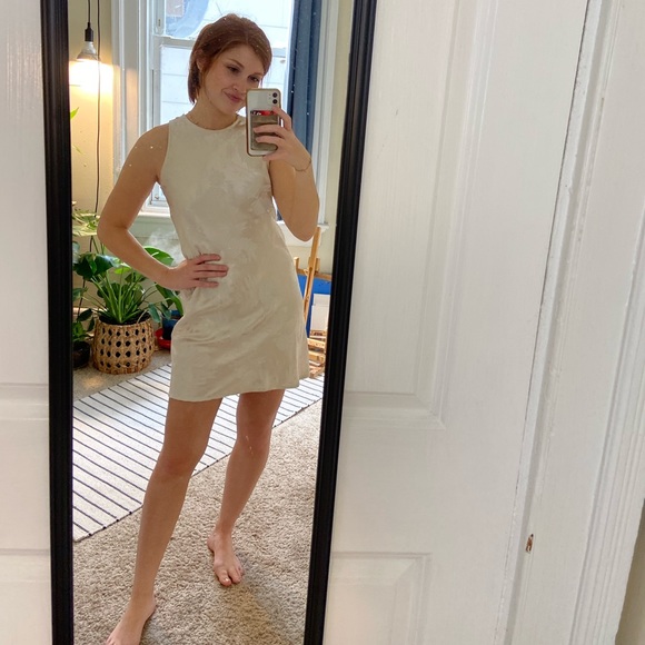 Embroidered silk mini dress - Picture 1 of 6